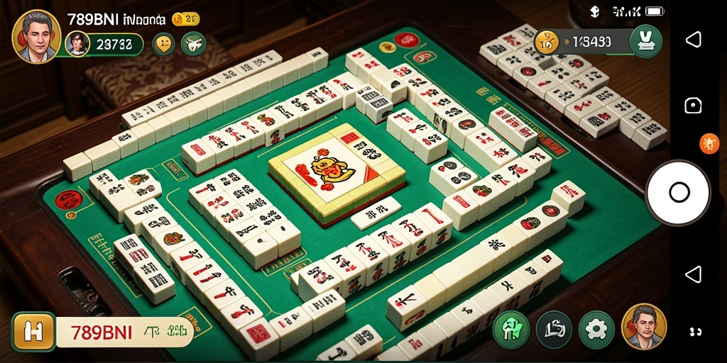 Tangkapan layar 789BNI menampilkan aksi intens permainan Mahjong.