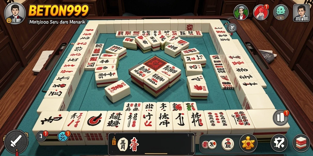 Tampilan gameplay BETON999 yang menarik dan penuh warna di Mahjong.