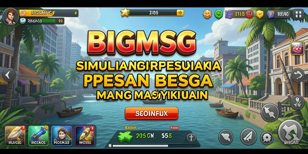Tampilan gameplay BIGMSG yang menampilkan strategi komunikasi yang menarik.