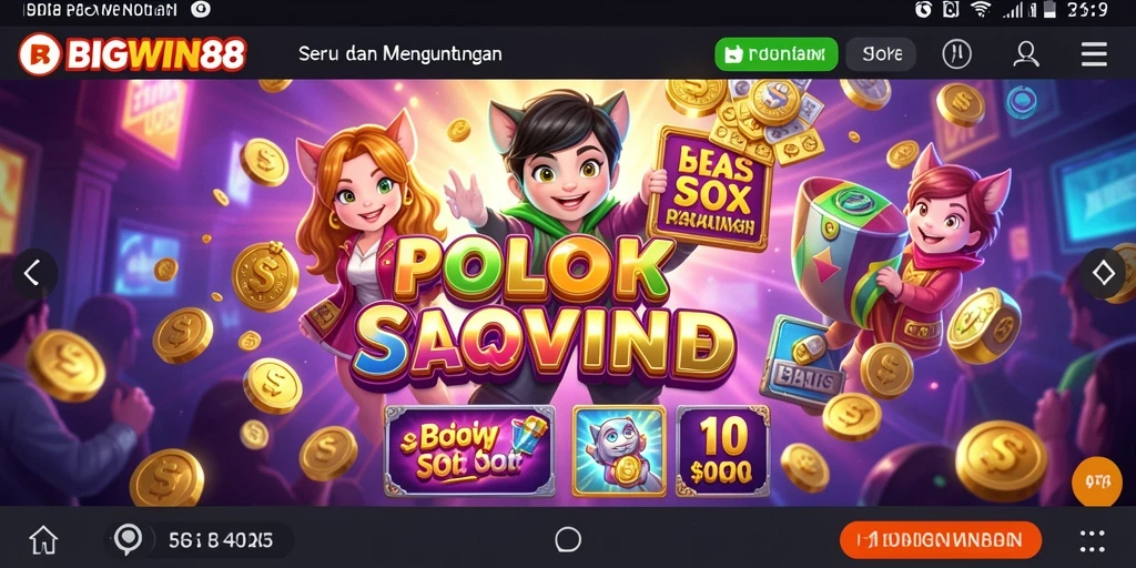 Screenshot utama BIGWIN88 menampilkan gameplay seru Slot yang penuh warna.
