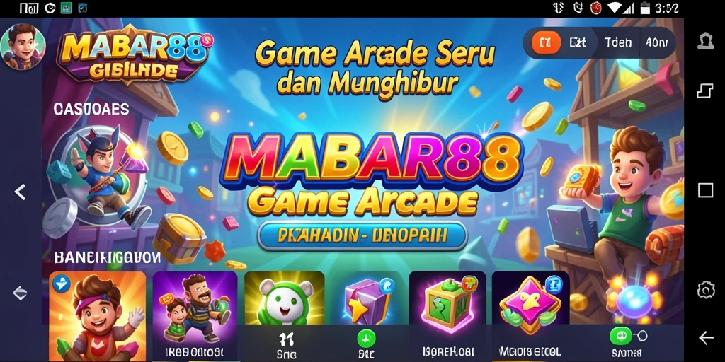 Tampilan gameplay MABAR88 yang penuh warna dan seru.