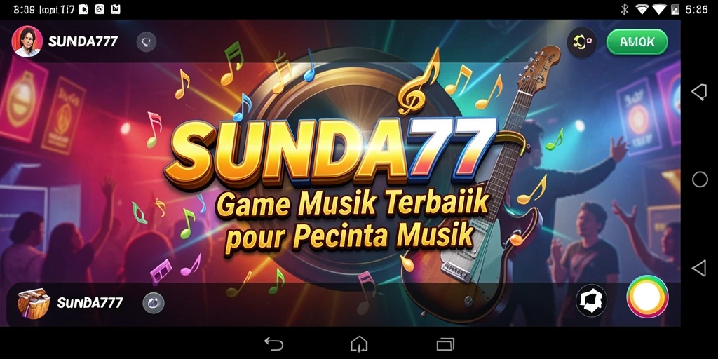 Tampilan gameplay SUNDA777 dengan musik yang menarik.