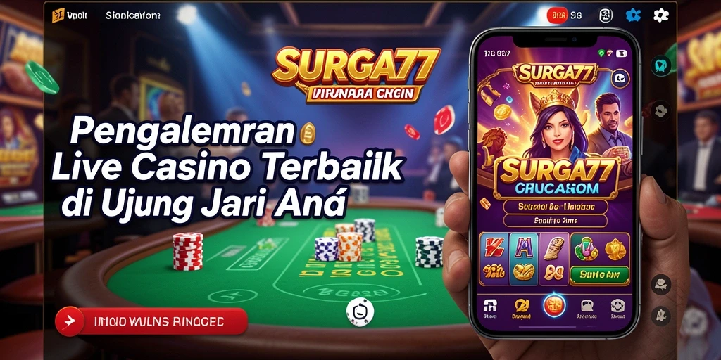 Tampilan gameplay SURGA77 yang mendebarkan dalam suasana kasino langsung.