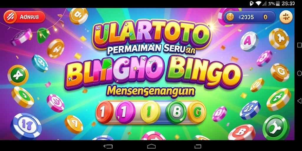 Tampilan menarik dari gameplay ULARTOTO dengan kartu Bingo yang berwarna-warni.